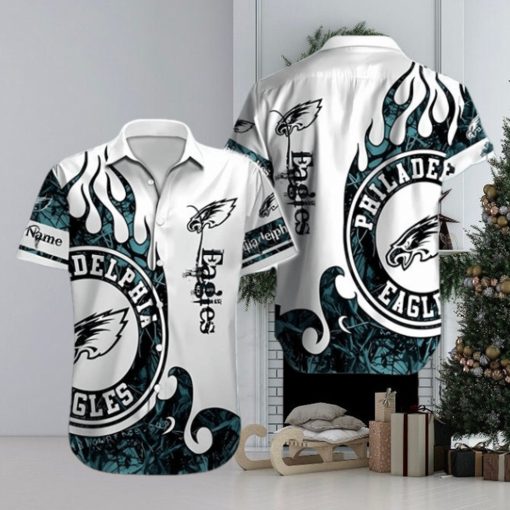 Philadelphia Eagles Hawaiian Shirt NFL Football Button Up Hawaiian Shirt