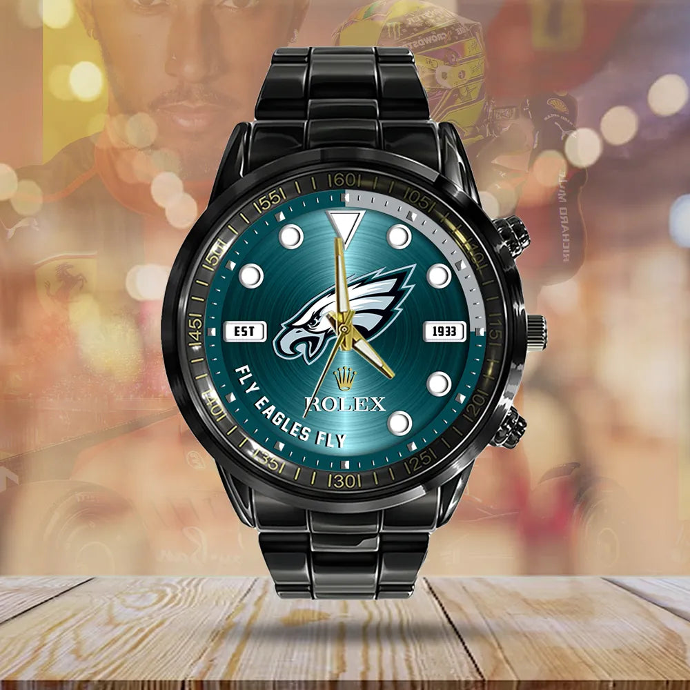 Philadelphia Eagles x Rolex Black Stainless Steel Watch – MAITM9947