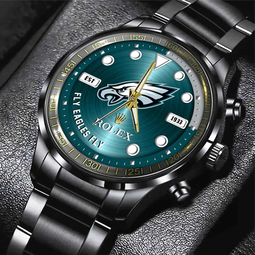 Philadelphia Eagles x Rolex Black Stainless Steel Watch – MAITM9947
