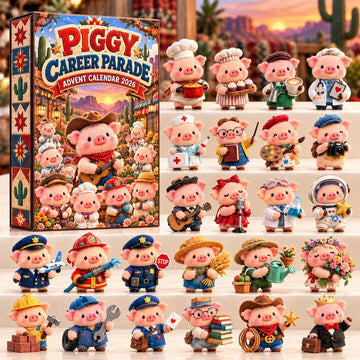 Piggy Career Parade Advent Calendar 2026 - 24-Day Countdown, Acrylic Charms