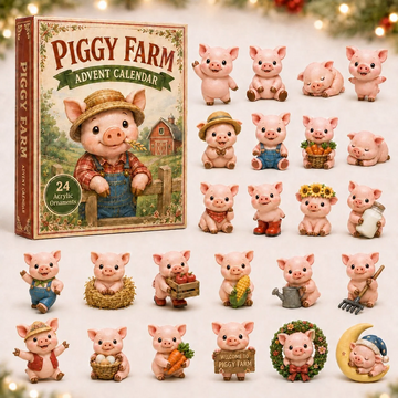 Piggy Farm Advent Calendar 2026 - 24-Day Countdown, Acrylic Charms Every Day Bring New Suprises