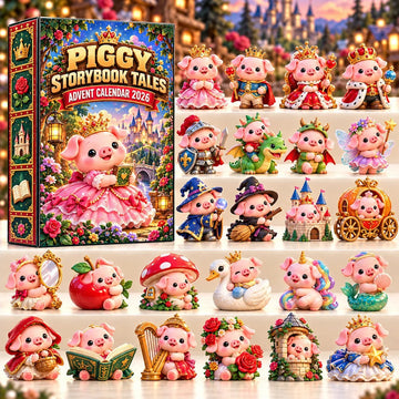 Piggy Storybook Tales Advent Calendar 2026 - 24-Day Countdown, Acrylic Charms