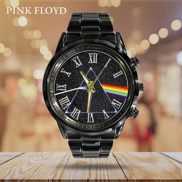 Pink Floyd Black Stainless Steel Watch – GNE 473