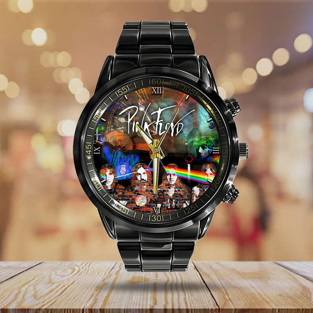 Pink Floyd Black Stainless Steel Watch – GNE 476