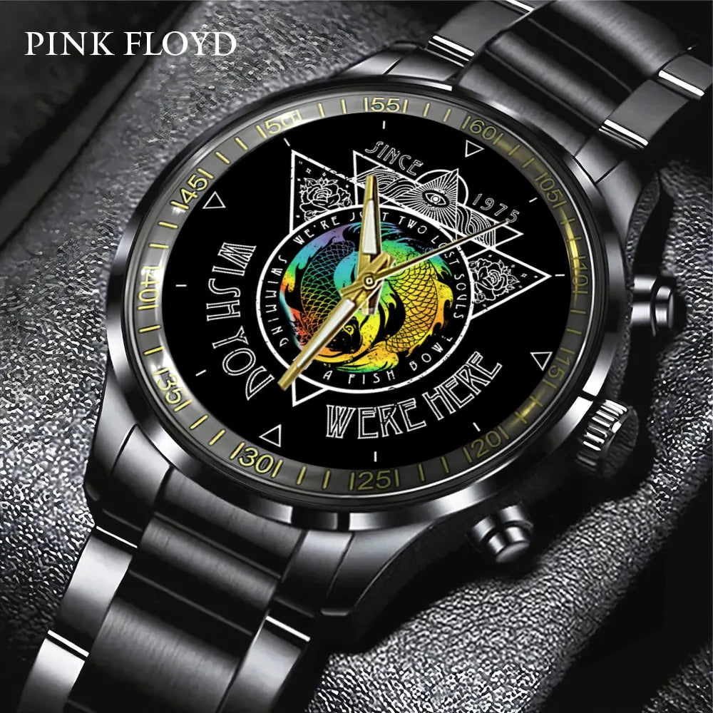 Pink Floyd Black Stainless Steel Watch – GNE 584