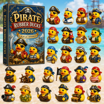 Pirate Rubber Ducks Advent Calendar 2026 - 24-Day Countdown, Acrylic Charms Every Day Bring New Suprises