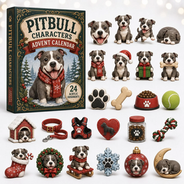 Pitbull Characters Advent Calendar 2026 - 24-Day Countdown, Acrylic Charms Every Day Bring New Suprises