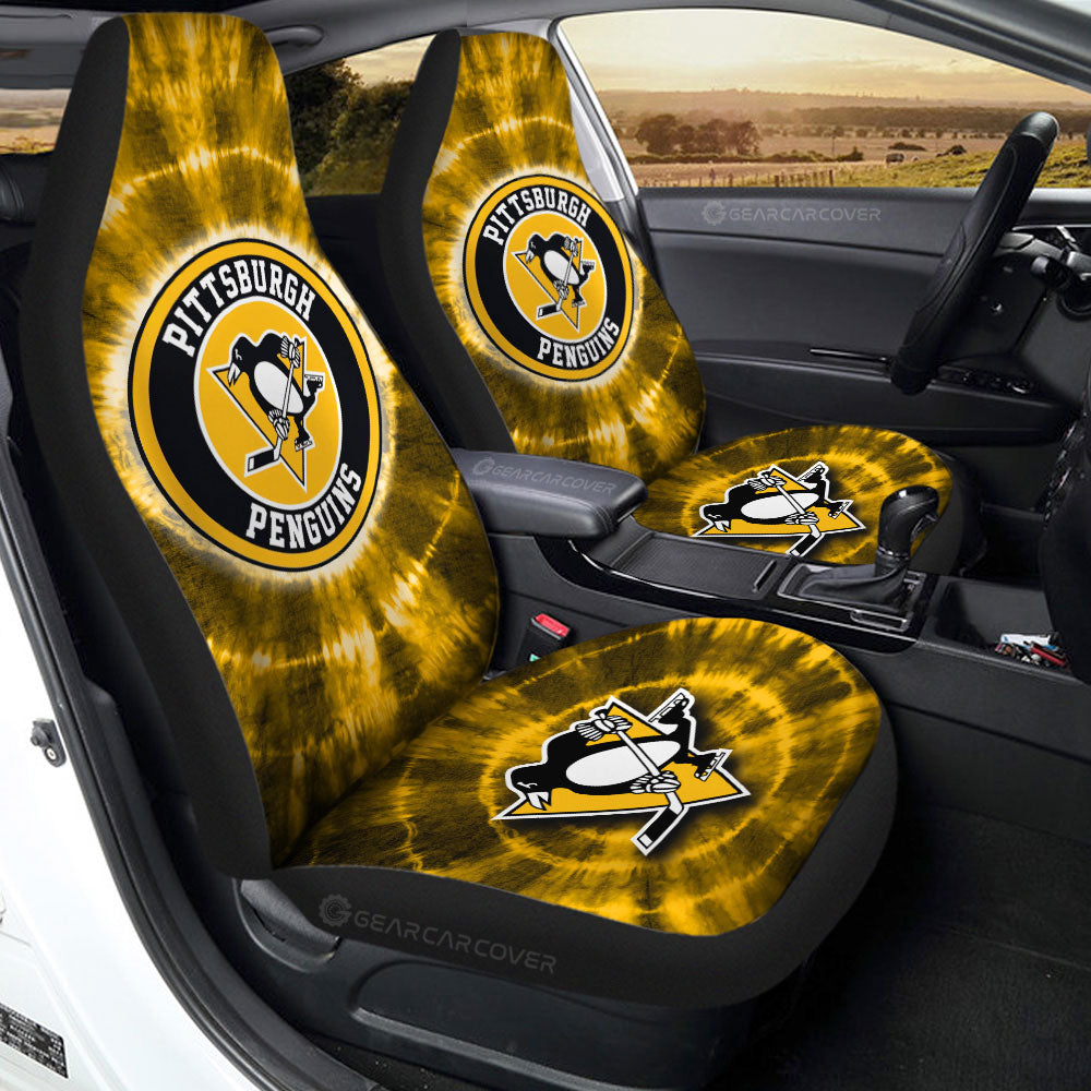Pittsburgh Penguins Car Seat Covers Custom Tie Dye Car Accessories