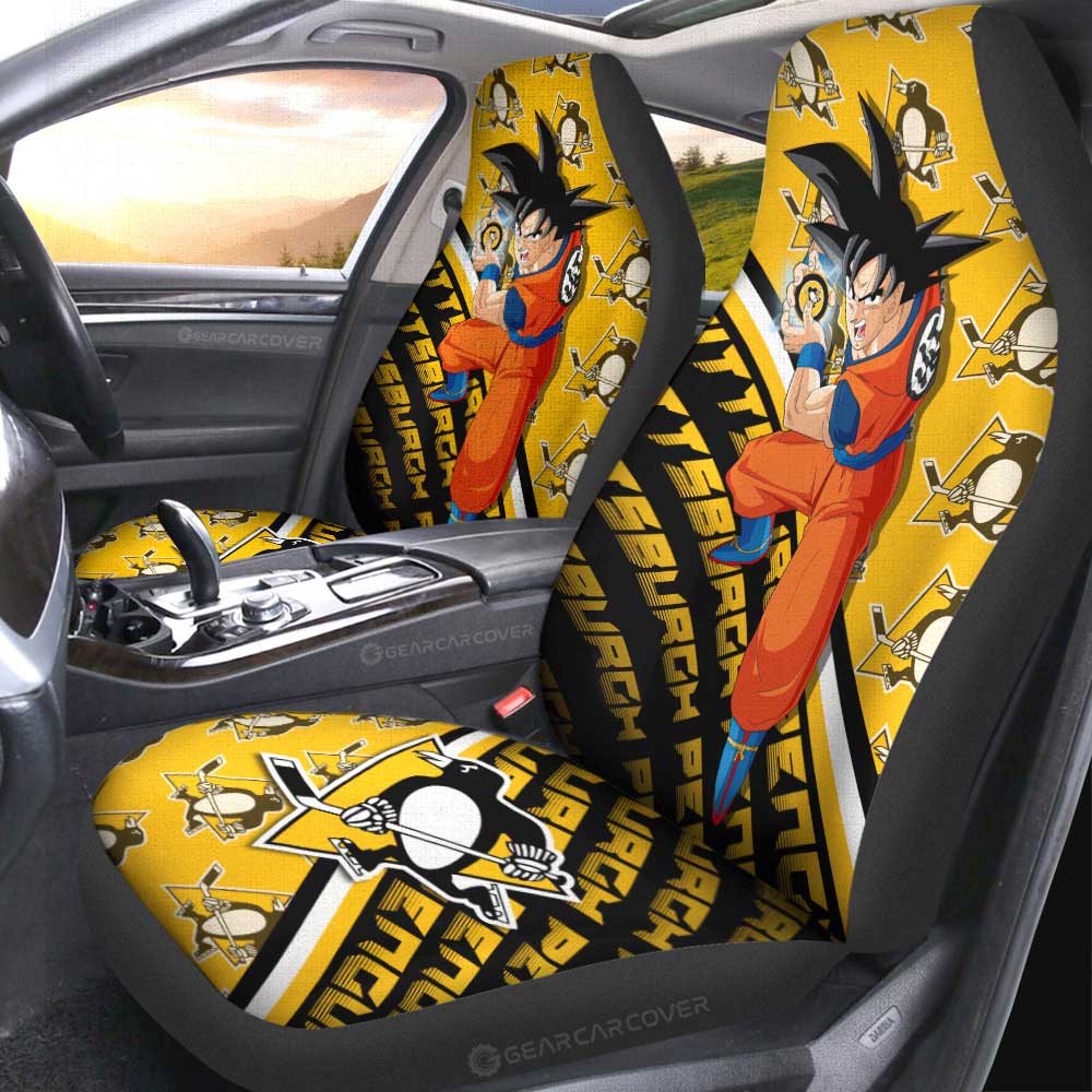 Pittsburgh Penguins Car Seat Covers Goku Car Decorations For Fans