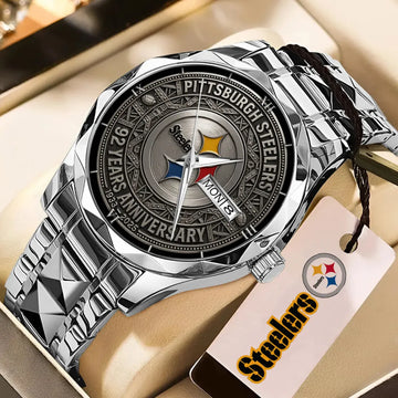 Pittsburgh Steelers 92 Years Anniversary 2025 Alloy Luxury Quartz Watch – TMTHU775