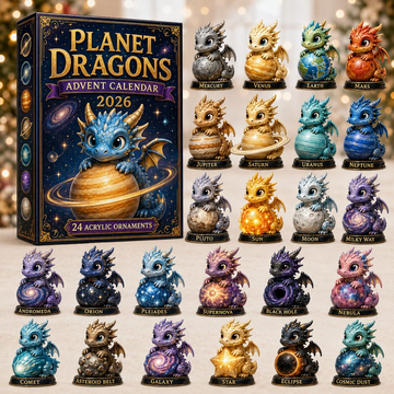 Planet Dragons Advent Calendar 2026 - 24-Day Countdown, Acrylic Charms Every Day Bring New Suprises