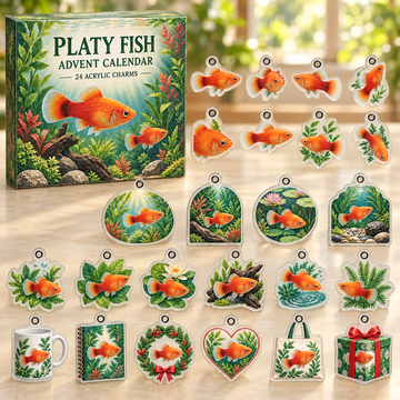 Platy Fish Advent Calendar 2026 - 24-Day Countdown, Acrylic Charms Every Day Bring New Suprises