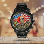 Poppy Remembrance Military Black Stainless Steel Watch-PX1187