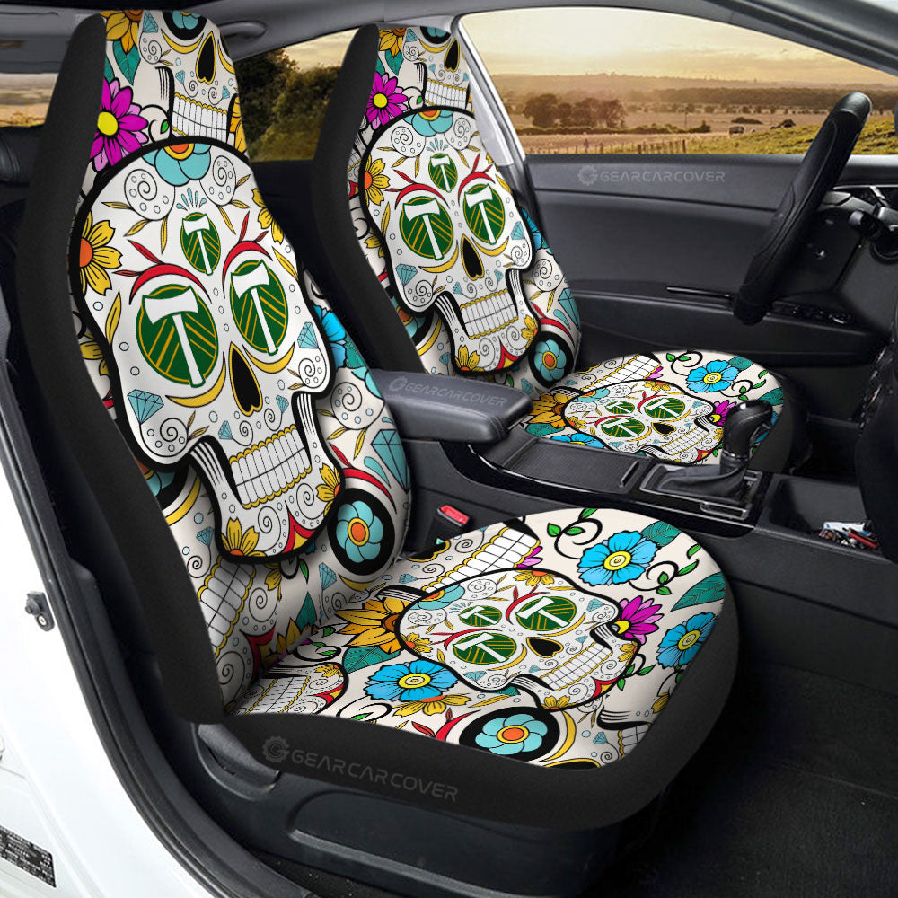 Portland Timbers Car Seat Covers Custom Sugar Skull Car Accessories