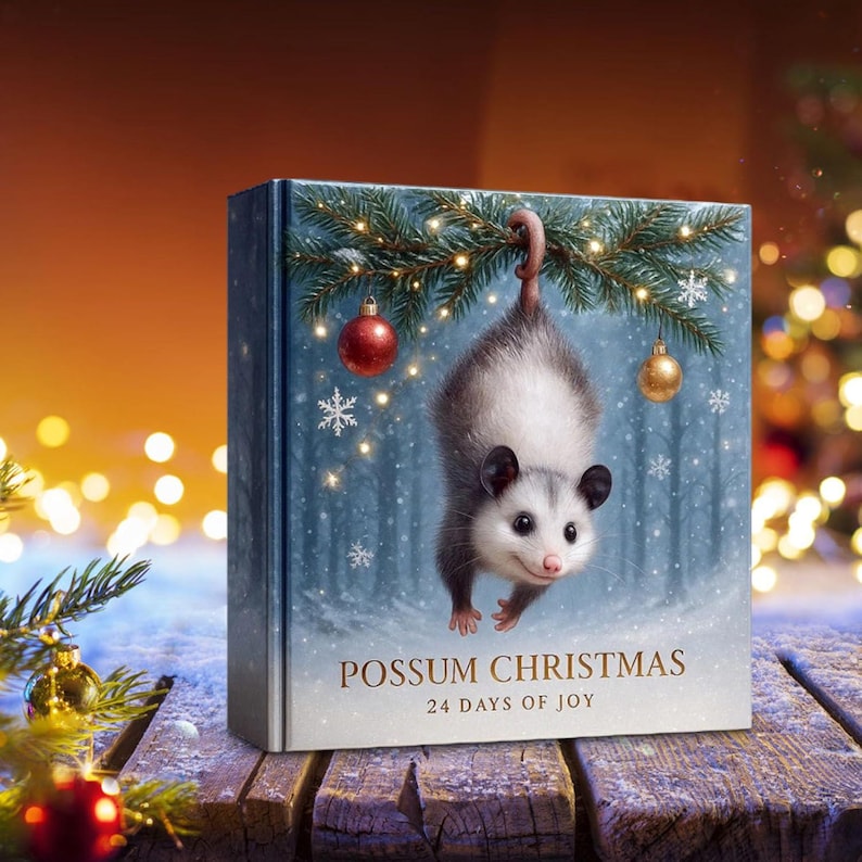 Possum Advent Calendar 2026 24 Day Holiday Countdown Box With Cute Hanging Ornaments Festive Tree Decorations For Animal Lovers