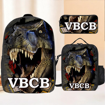 Powerful Dinosaur Customized Backpack - Personalized Name - Dinosaur Enthusiast Gift