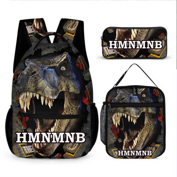Powerful Dinosaur Customized Backpack - Personalized Name - Dinosaur Enthusiast Gift