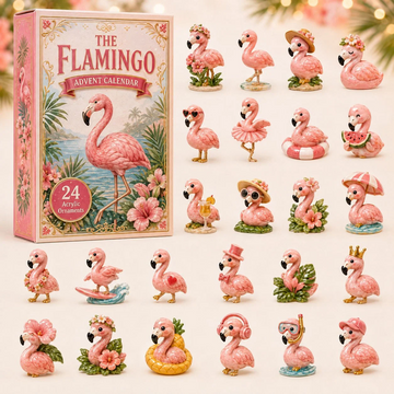 Pretty Flamingo Advent Calendar 2026 - 24-Day Countdown, Acrylic Charms Every Day Bring New Suprises