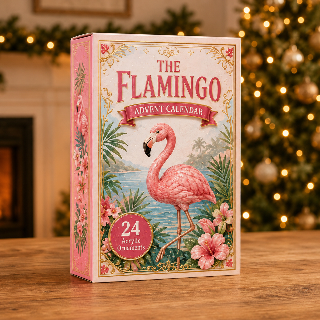 Pretty Flamingo Advent Calendar 2026 24 Day Festive Countdown Acrylic Charms Blind Box Gift For Flamingo Lovers
