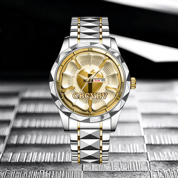 Protestant Cross of Faith Customized Watch - Personalized Name – Elegant Religious Gift
