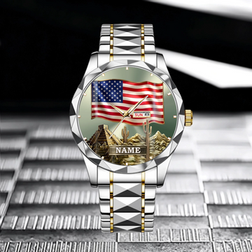 Proud American Customized Watch – Personalized Name - Gift For Friends, Family