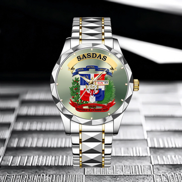 Proud Dominican Customized Watch – Personalized Name - Gift For Him_Her, Expats