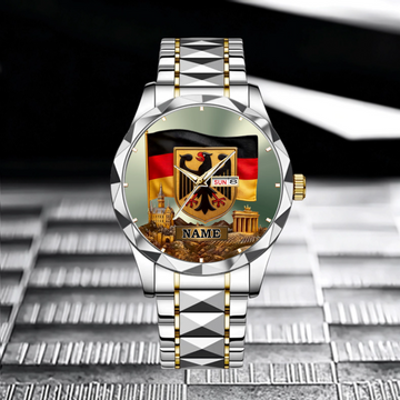Proud German Customized Watch – Personalized Name - Gift For Family, Friends
