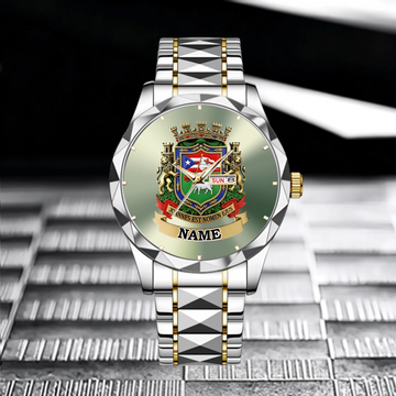 Proud Puerto Rico, Joannes Est Nomen Ejus Customized Watch – Personalized Name - Gift For Him_Her, Expats