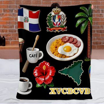 Proud To Be Dominicana Customized Blanket - Personalized Name - Gift For Expats, Friends