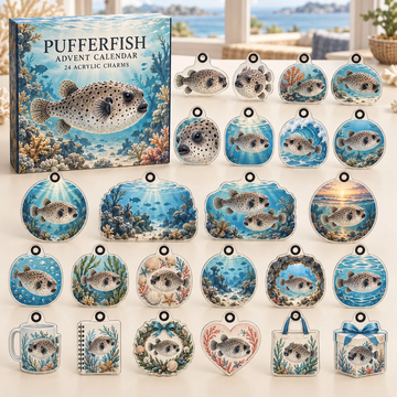 Pufferfish Advent Calendar 2026 - 24-Day Countdown, Acrylic Charms Every Day Bring New Suprises