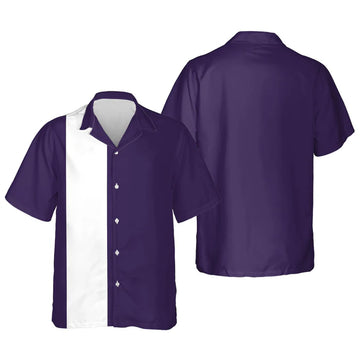 Purple Vintage Hawaiian Bowling Shirts For Men and Women, Vintage Bowling Shirts HB0099