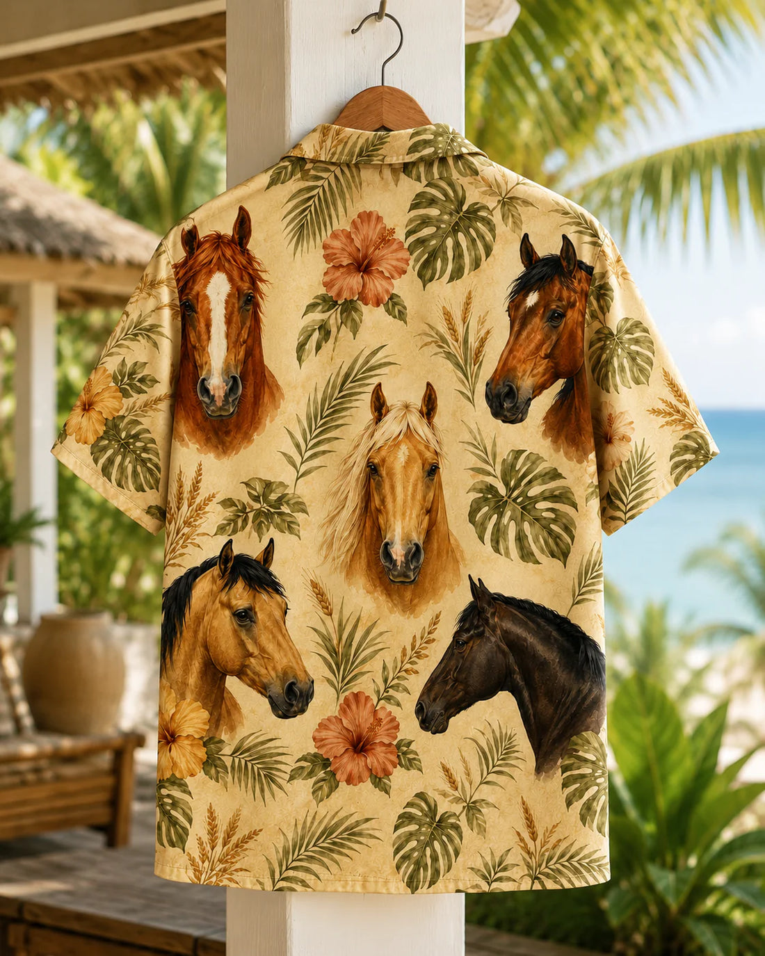Quarter Horse Tropical Hawaiian Shirt for Men & Women