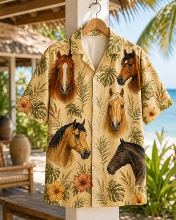 Quarter Horse Tropical Hawaiian Shirt for Men & Women