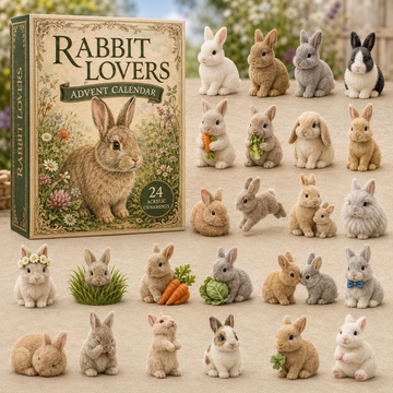 Rabbit Lovers Advent Calendar 2026 - 24-Day Countdown, Acrylic Charms Every Day Bring New Suprises