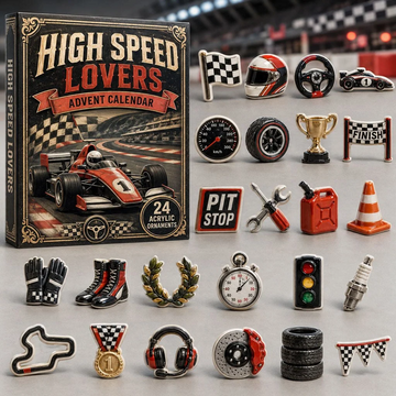 Racing Formula Advent Calendar 2026 - 24-Day Countdown, Acrylic Charms Every Day Bring New Suprises
