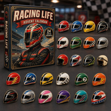 Racing Helmet Advent Calendar 2026 - 24-Day Countdown, Acrylic Charms Every Day Bring New Suprises