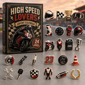 Racing Motorcycle Advent Calendar 2026 - 24-Day Countdown, Acrylic Charms Every Day Bring New Suprises