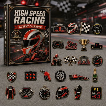 Racing Track Advent Calendar 2026 - 24-Day Countdown, Acrylic Charms Every Day Bring New Suprises
