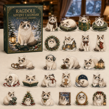 Ragdoll Advent Calendar 2026 - 24-Day Countdown, Acrylic Charms Every Day Bring New Suprises