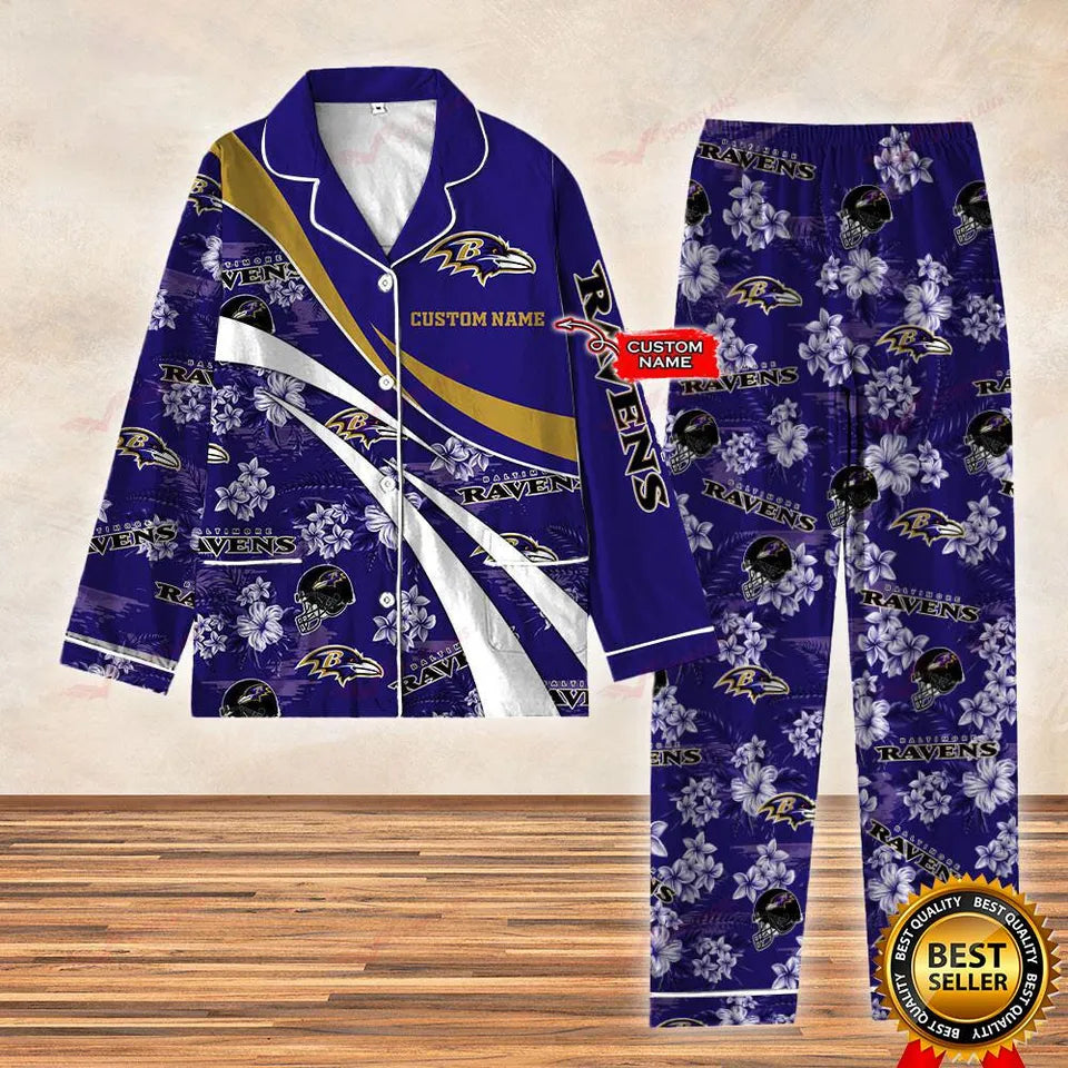 Ravens Football Christmas Pajamas, Ravens Football Pajamas, Baltimore Football Pajamas, Baltimore American Football Fan