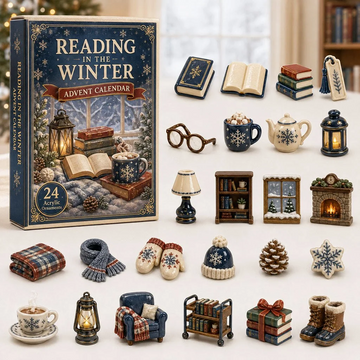 Reading Winter Advent Calendar 2026 - 24-Day Countdown, Acrylic Charms Every Day Bring New Suprises