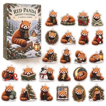 Red Panda Advent Calendar 2026 - 24-Day Countdown, Acrylic Charms Every Day Bring New Suprises