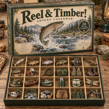 Reel Timber Advent Calendar 2026 - 24-Day Countdown, Acrylic Charms Every Day Bring New Suprises