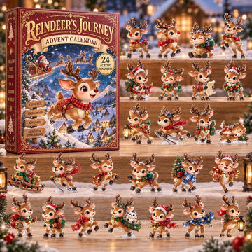 Reindeer Journey Advent Calendar 2026 - 24-Day Countdown, Acrylic Charms