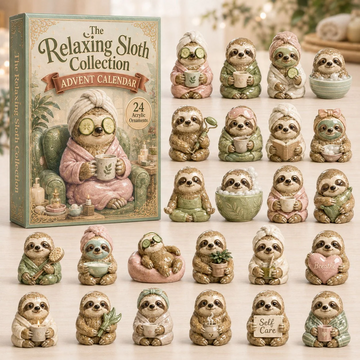 Relaxing Sloth Spa Advent Calendar 2026 - 24-Day Countdown, Acrylic Charms Every Day Bring New Suprises