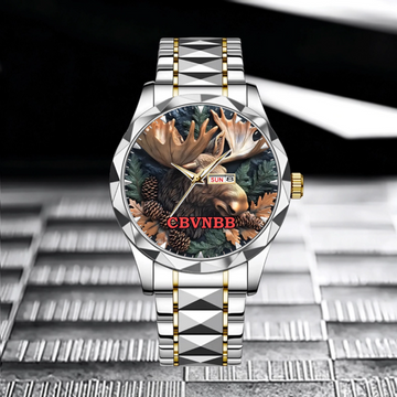 Relief-style Forest Deer Custom Watch - Personalized Watch