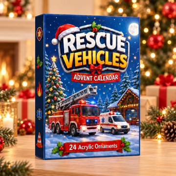 Rescue Vehicles Advent Calendar 2026 24 Day Festive Countdown Acrylic Charms Blind Box Gift For Kids Family Friends