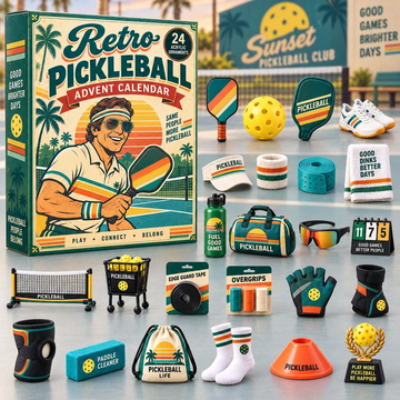 Retro Pickleball Advent Calendar 2026 - 24-Day Countdown, Acrylic Charms Every Day Bring New Suprises
