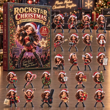 Rockstar Christmas Advent Calendar 2026 - 24-Day Countdown, Acrylic Charms