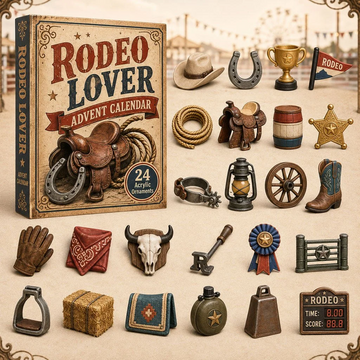 Rodeo Lover Advent Calendar 2026 - 24-Day Countdown, Acrylic Charms Every Day Bring New Suprises